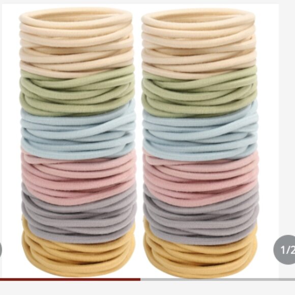 Tyfthui 200 Pcs Thick Hair Ponytail Holders, No Damage Elastic Rubber Hair Bands - Picture 1 of 4